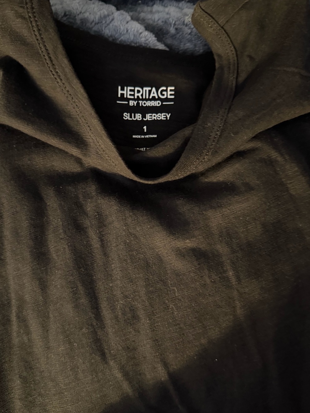 torrid Heritage Slub Jersey Hoodie in Black